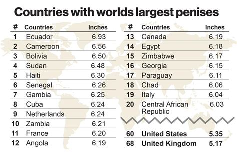 Penis Size by Country 2024